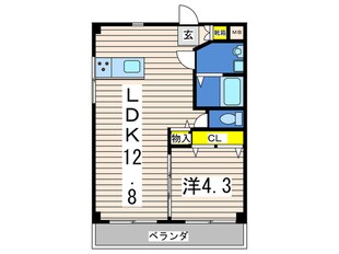 新山下三番館の物件間取画像